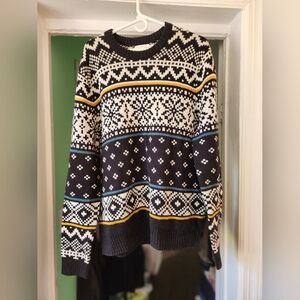 TopMan men's relaxed fit fluffy snow flakes style sweater.